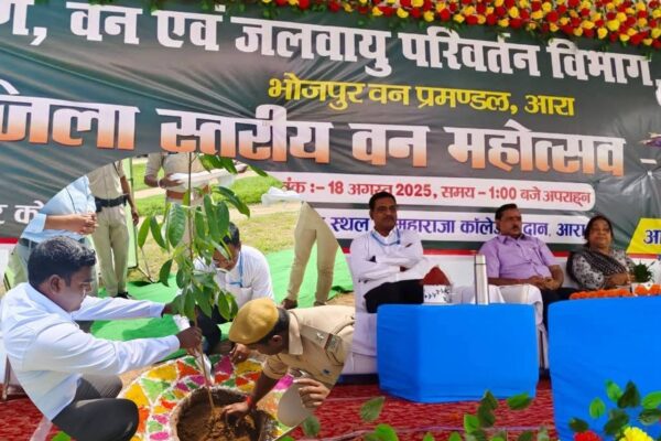 Van Mahotsav: भोजपुर वन प्रक्षेत्र ने महाराजा कॉलेज में वन महोत्सव किया आयोजित, पर्यावरण संरक्षण का लिया गया संकल्प